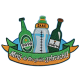 Embleem Kruikenstad Nr. 952 Rugembleem Meej de fles groot gebracht !