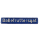 Embleem Ballefruttersgat  Nr. 645 straatnaambord Ballefruttersgat