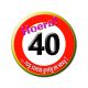 Button klein 40 jaar Verkeersbord