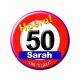 Button klein 50 jaar sarah Verkeersbord