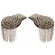 Schouder Epaulette Zilveren Spikes