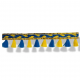 Blauw Geel Fourniturenband Flosjes Ibiza 1 meter