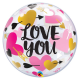 Bubbles folieballon smiley hartjes transparant liefde 3D ballon