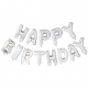folieballon set happy birthday zilver 3.9 meter