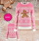Kersttrui Roze Gingerbread