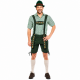 korte groene lederhose met groen wit overhemd voor Oktoberfest moose
