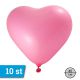 Ballonnen Hart fel roze (10 stuks) 45 cm