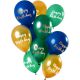 Latex ballonnen Metallic Groen Goud Happy Birthday