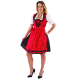 Dirndl Landhuisstijl rood/zwart 