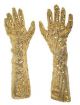 Handschoenen Lang Glitter Goud Pailletten