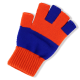 Handschoenen vingerloos Lampegat blauw oranje