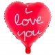 I Love You Hart Folieballon 52 x 46cm