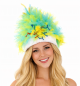 Fur Hoed Blauw/Geel met Verlichting