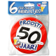 Bierviltjes 50 Jaar (6 stuks)