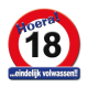 Bord Hoera 18 Jaar (50x50 cm.)