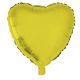 Folieballon Hart Geel 52x46 cm