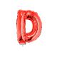 Folieballon Rood Letter D, 40 cm
