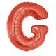 Folieballon Zilver Letter G 102 cm