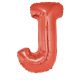 Folieballon Rood Letter J 102 cm