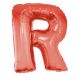 Folieballon rood Letter R 102 cm