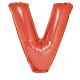 Folieballon Rood Letter V 102 cm