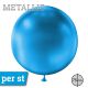 Reuze Ballon Metallic Blauw 75 cm