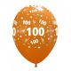 10 Ballonnen met opdruk cijfer 100