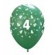 10 Ballonnen met opdruk cijfer 4