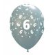 10 Ballonnen met opdruk cijfer 6