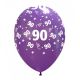 10 Ballonnen met opdruk cijfer 90