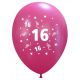 10 Ballonnen met opdruk cijfer 16