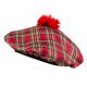 Franse Baret Rood Geruit