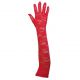 Handschoenen lang Kant Rood