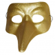 Oogmasker Goud Glitter met lange neus