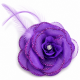 Paarse Glitter Bloem met Haarelastiek en Brochespeld kopen