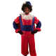 Pieten kostuum heren blauw/rood