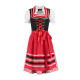 Dirndl 3-delig zwart/wit polkadot