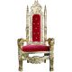 Luxe Troon Goud/Rood Leeuw Armleuning