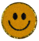 Embleem Nr. 736 Smiley Badstof Donker Geel