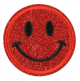 Embleem Nr. 610 Smiley Glitter Rood