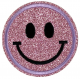 Embleem Nr. 613 Smiley Glitter Roze