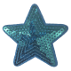 Embleem Nr. 742 Ster Glitter Lichtblauw
