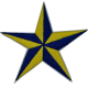Embleem Ballefruttersgat Nr. 3324 Blauw Geel Sterretje