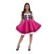 Dirndl zwart/roze 2-delig 100% Katoen