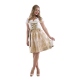 Dirndl de luxe met kant goud-geel