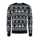 Kersttrui Rendier donkerblauw/wit