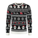 Kersttrui Kerstman zwart/wit/rood