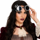 steampunk bril met spikes zilver zwart