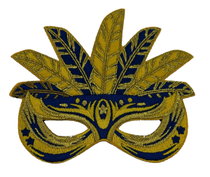 Embleem Ballefruttersgat Nr. 3325 Oogmasker Blauw Geel