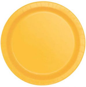 Bordjes Geel 18 cm 20 stuks
